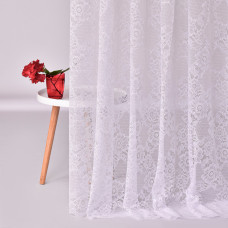 Тканина тюль жакард Валенс'єнн 310 см 65 г/м2 тюлева тканина, тканина для тюлю, тюль, гардини, жакардова тюль