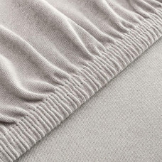 Простирадло трикотажне 140/160х200х35 см на гумці IDEIA, еластичне, трикотаж, бавовна сірий/беж