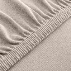 Простирадло трикотажне 180/200х200х35 см на гумці IDEIA, еластичне, трикотаж, бавовна беж