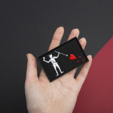 Шеврон із липучкою Чорна Борода Blackbeard 5х8 см вишитий патч нашивка