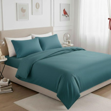 Комплект постільної білизни IDEIA полуторний 145х215 сатин бавовна преміум м'ята