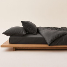 Комплект постільної білизни IDEIA євро 200х220 сатин бавовна преміум з трикотажним простирадлом на резинці