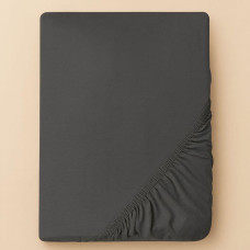 Комплект постільної білизни IDEIA євро 200х220 сатин бавовна преміум з трикотажним простирадлом на резинці