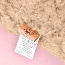 Подушка декоративна IDEIA 55х55 см зі штучного хутра гіпоалергенна карамель