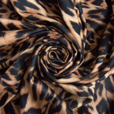 Тканина сатин для постільної білизни, пл 130 г/м2 210 ТС, бавовна, 240 см М04158/24 леопард беж