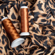 Тканина сатин для постільної білизни, пл 130 г/м2 210 ТС, бавовна, 240 см М04158/24 леопард беж