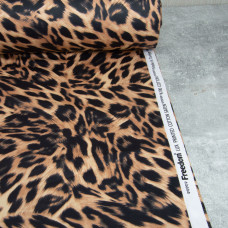 Тканина сатин для постільної білизни, пл 130 г/м2 210 ТС, бавовна, 240 см М04158/24 леопард беж