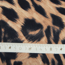 Тканина сатин для постільної білизни, пл 130 г/м2 210 ТС, бавовна, 240 см М04158/24 леопард беж