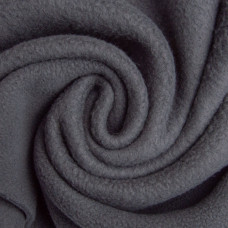 Тканина фліс однотонний 380 г/м2 тепла тканина полар, м'яка для флісівок, кофт, штанів сірий