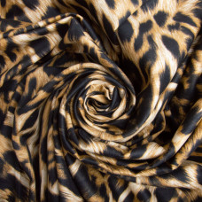 Тканина сатин для постільної білизни, пл 130 г/м2 210 ТС, бавовна, 240 см М04158/14 леопард св.беж