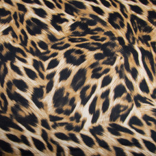Тканина сатин для постільної білизни, пл 130 г/м2 210 ТС, бавовна, 240 см М04158/14 леопард св.беж
