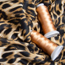 Тканина сатин для постільної білизни, пл 130 г/м2 210 ТС, бавовна, 240 см М04158/14 леопард св.беж