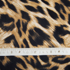 Тканина сатин для постільної білизни, пл 130 г/м2 210 ТС, бавовна, 240 см М04158/14 леопард св.беж