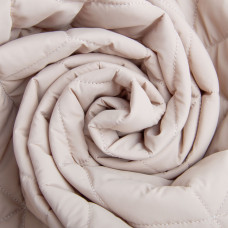 Тканина плащова стьобана 10x10 см, утеплювач синтепон 100 + спанбонд, плащовий однотонний, 140 см, 210 г/м2 см/беж