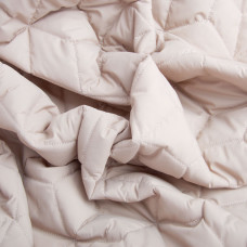 Тканина плащова стьобана 10x10 см, утеплювач синтепон 100 + спанбонд, плащовий однотонний, 140 см, 210 г/м2 см/беж