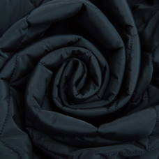 Тканина плащова стьобана 10x10 см, утеплювач синтепон 100 + спанбонд, плащовий однотонний, 140 см, 210 г/м2 чорна