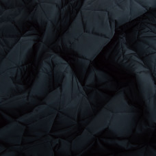 Тканина плащова стьобана 10x10 см, утеплювач синтепон 100 + спанбонд, плащовий однотонний, 140 см, 210 г/м2 чорна