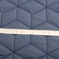 Тканина плащова стьобана 10x10 см, утеплювач синтепон 100 + спанбонд, плащовий однотонний, 140 см, 210 г/м2 сіра