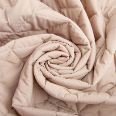 Тканина плащова стьобана 10x10 см, утеплювач синтепон 100 + спанбонд, плащовий однотонний, 140 см, 210 г/м2 беж