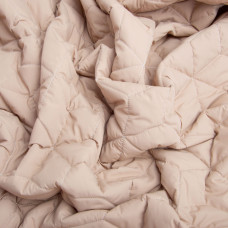 Тканина плащова стьобана 10x10 см, утеплювач синтепон 100 + спанбонд, плащовий однотонний, 140 см, 210 г/м2 беж