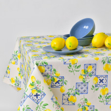 Скатертина з водовідштовхувальним просоченням IDEIA 140х170 см бавовна лимон