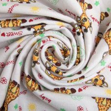 Тканина фланель бавовна 180 см 155 г/м2, дитячий принт, м'яка тканина для постільної білизни, пелюшка