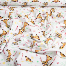 Тканина фланель бавовна 180 см 155 г/м2, дитячий принт, м'яка тканина для постільної білизни, пелюшка