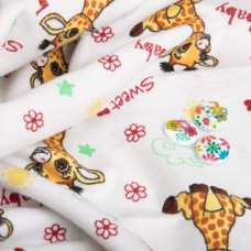 Тканина фланель бавовна 180 см 155 г/м2, дитячий принт, м'яка тканина для постільної білизни, пелюшка