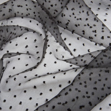 Тканина органза напівпрозора 25 г/м2 145 см легка для суконь, декору, вечірніх і карнавальних костюмів чорна