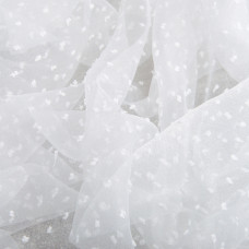 Тканина органза напівпрозора 25 г/м2 145 см легка для платтів, декору, вечірніх і карнавальних костюмів молоко