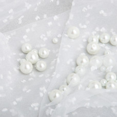 Тканина органза напівпрозора 25 г/м2 145 см легка для платтів, декору, вечірніх і карнавальних костюмів молоко