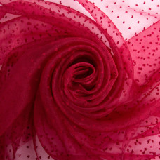 Тканина органза напівпрозора 25 г/м2 145 см легка для платтів, декору, вечірніх і карнавальних костюмів бордо