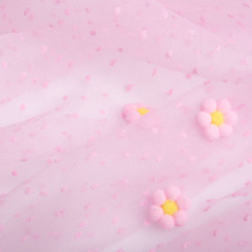 Тканина органза напівпрозора 25 г/м2 145 см легка для платтів, декору, вечірніх і карнавальних костюмів рожева