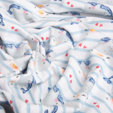 Тканина фланель бавовна 180 см 155 г/м2, дитячий принт, м'яка тканина для постільної білизни, пелюшка