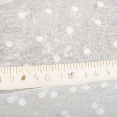 Тканина фатин декорувальна 26 г/м2 150 см у горошок для суконь, декору та аксесуарів молоко