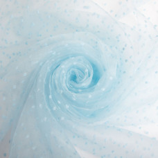 Тканина органза напівпрозора 25 г/м2 145 см легка для суконь, декору, вечірніх і карнавальних костюмів блакитна