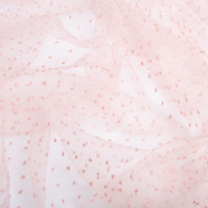 Тканина органза напівпрозора 25 г/м2 145 см легка для платтів, декору, вечірніх і карнавальних костюмів пудра