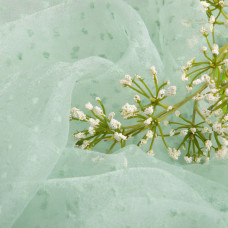 Тканина органза напівпрозора 25 г/м2 145 см легка для платтів, декору, вечірніх і карнавальних костюмів м'ята