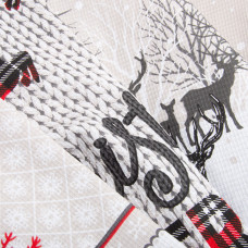 Тканина полотенна вафельна Олені 150 см 160 г/м2, бавовна, натуральна, щільна, всмоктувальна, тканина для рушників