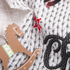 Тканина полотенна вафельна Олені 150 см 160 г/м2, бавовна, натуральна, щільна, всмоктувальна, тканина для рушників