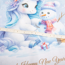 Тканина декоративна бавовна скатертина 150 см 230 г/м2 для скатертин, штор, декору, новорічний, різдвяний принт