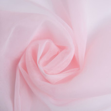 Тканина фатин євро 300 см 15 г/м2 легка декоративна для суконь, костюмів, декору V-H10 ніжно рожевий