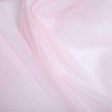 Тканина фатин євро 300 см 15 г/м2 легка декоративна для суконь, костюмів, декору V-H10 ніжно рожевий