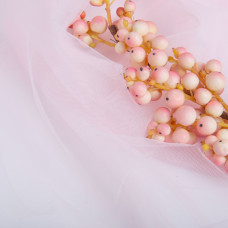 Тканина фатин євро 300 см 15 г/м2 легка декоративна для суконь, костюмів, декору V-H10 ніжно рожевий