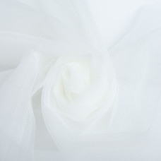 Тканина фатин євро 300 см 15 г/м2 легка декоративна для суконь, костюмів, декору V-H3 св/молоко