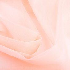 Тканина фатин євро 300 см 15 г/м2 легка декоративна для суконь, костюмів, декору V-H65 ніжний персик