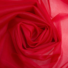 Тканина фатин євро 300 см 15 г/м2 легка декоративна для суконь, костюмів, декору No100 вишня