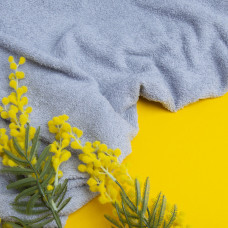 Махрове полотно бавовняне 430 г/м2, махра, бавовна, тканина полотінкова, для халатів, махрова, натуральна св.сіре