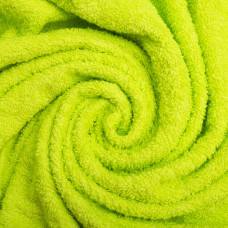 Махрове полотно бавовняне 430 г/м2, махра, бавовна, тканина полотінкова, для халатів, махрова, натуральна неон салат
