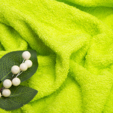Махрове полотно бавовняне 430 г/м2, махра, бавовна, тканина полотінкова, для халатів, махрова, натуральна неон салат